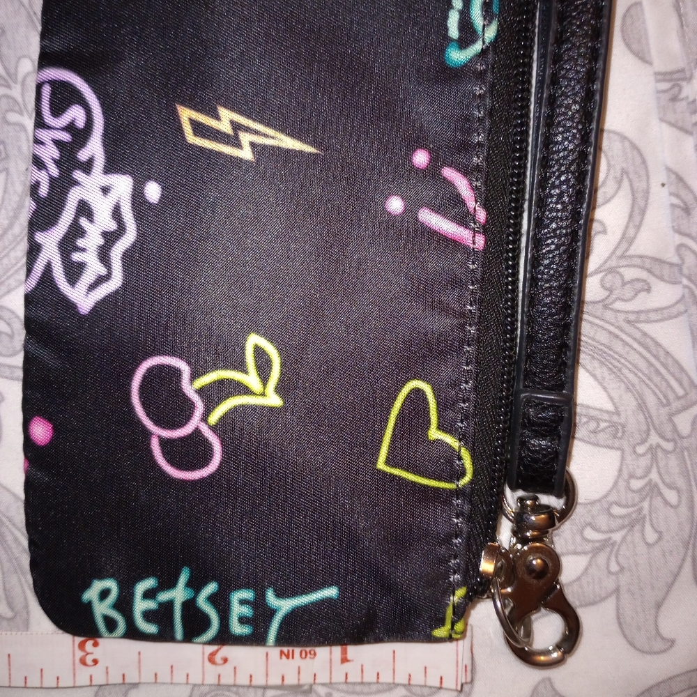 EUC Betsey Johnson wristlet, clean inside & out. The inside is pink. - Picture 2 of 2